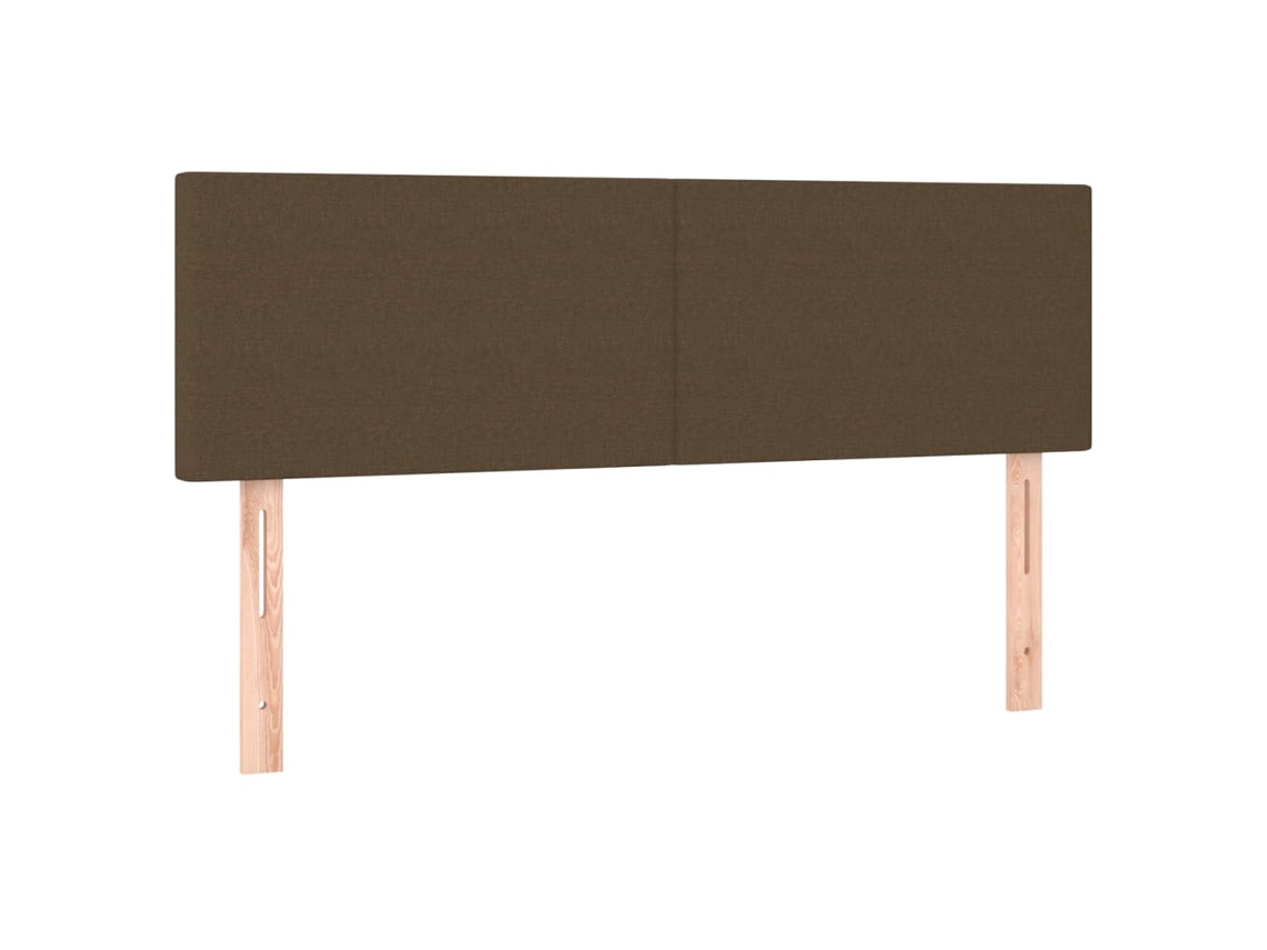 Maison Exclusive - Cabeceros 2 Unidades Tela Marrón Oscuro 72x5x78/88 Cm
