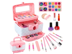 Conjunto De Maquiagem Para Meninas Brincadeira Lavável Com Mala Presente De Aniversário Natal