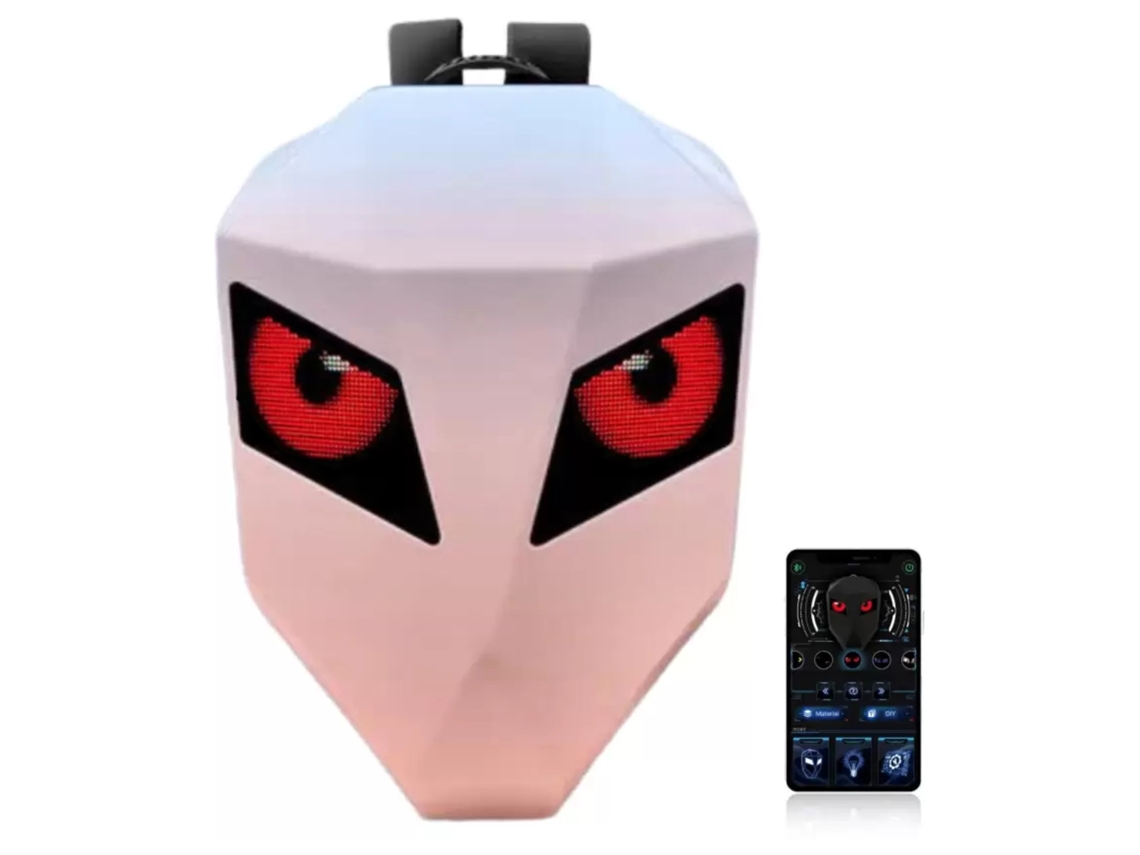 Mochila para moto con gran capacidad, protección impermeable, pantalla LED programable - Rosa
