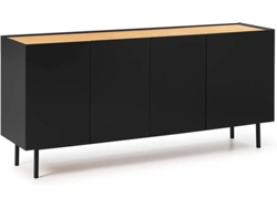 Aparador BAZAR MONDIALE Arista (Negro - 165x40x78 cm)