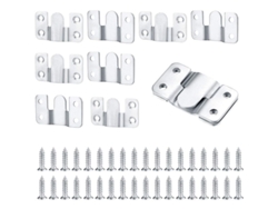 10 Soportes De Pared De Acero Inoxidable, Conectores Para Muebles, Fijaciones Entrelazadas Para Cuadros, Espejos Y Más.