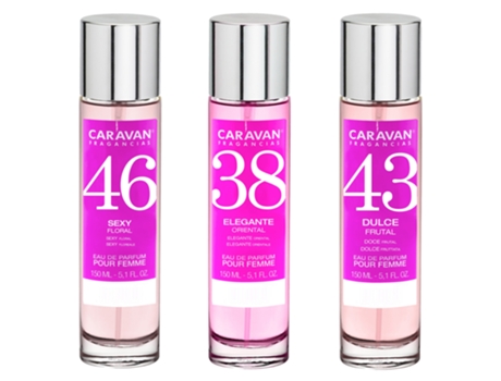 3x CARAVAN Perfumes de Mujer Nº43 Nº38 Nº46 de 150ml