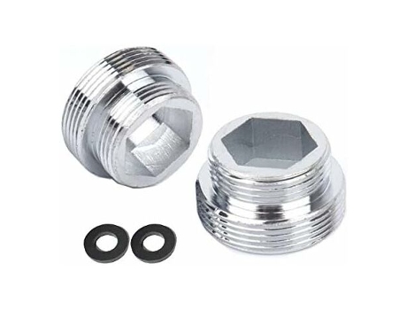 2 piezas - Adaptador de grifo de cobre completo M22/24 - Externo 24 a Externo 22