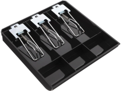 Bandeja Organizadora De Dinero Portátil De Metal Con 3 Compartimentos Para Caja Registradora.