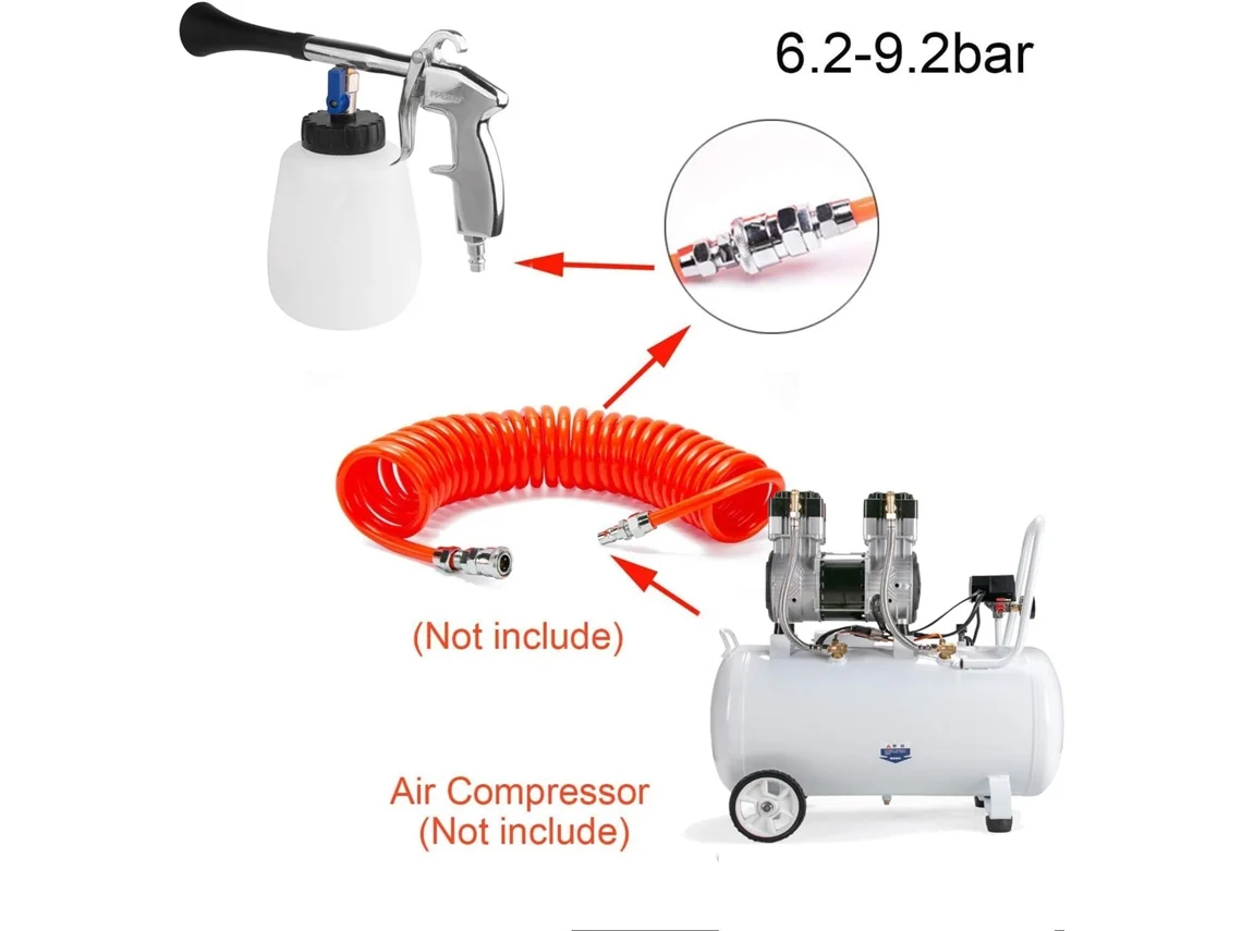 Compresor de aire de aluminio ultrasilencioso y resistente a la oxidación, rendimiento de calidad profesional, motor de inducción, compatible con kit Fe