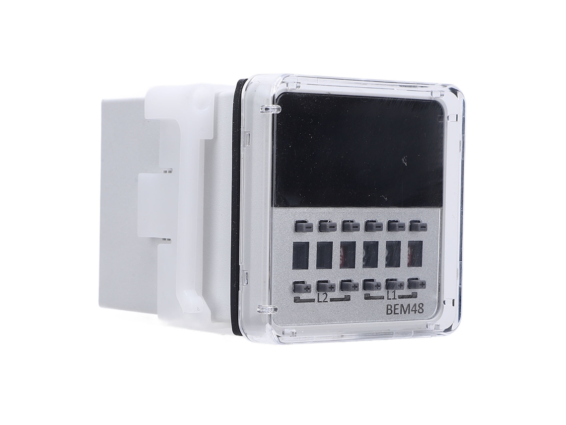Relé programable de retardo de tiempo 2026, 0,1 s-99 h, base de zócalo, 12-24 V CA/CC, carril de 35 mm, IP40