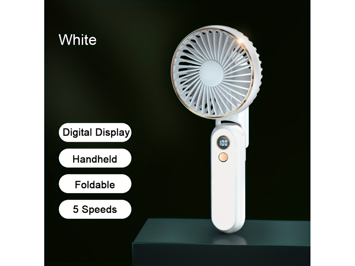 Ventilador Es Ligero Y Plegable. Equipado Con Un Motor Silencioso Sin Escobillas, Ofrece Una Excelente Durabilidad Y Robustez, Además De Un