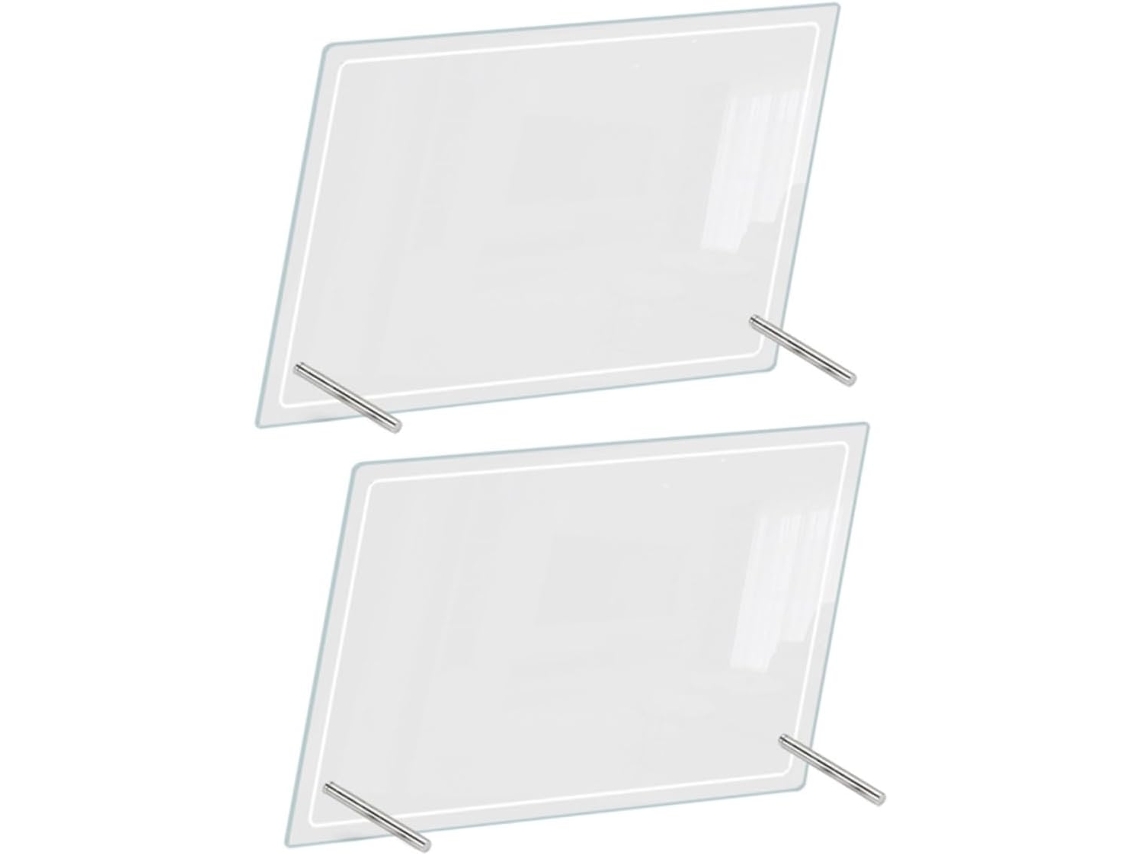 Juego De 2 Pizarras Blancas Acrílicas De Borrado En Seco, Pizarras Transparentes Para Notas, Para Oficina, 30 X 40 Pulgadas.