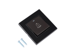 Timbre negro ZYBLSSBB, 220-250V, montaje en superficie, con tornillos.