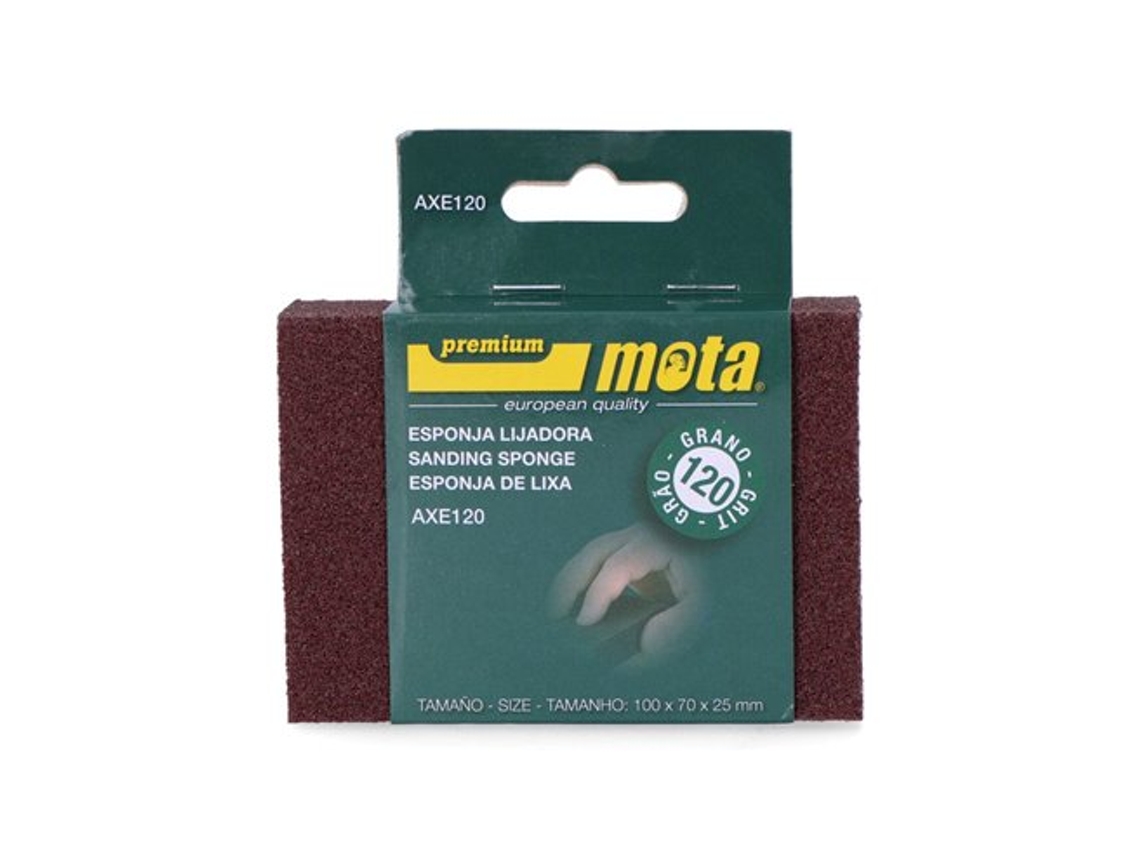 Papel de lija de esponja de óxido de aluminio, grano 120, Axe120 Mota