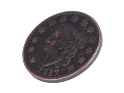Moneda Conmemorativa Antigua De Latón De 1 Centavo De 1817 De Los Estados Unidos (coleccionable)