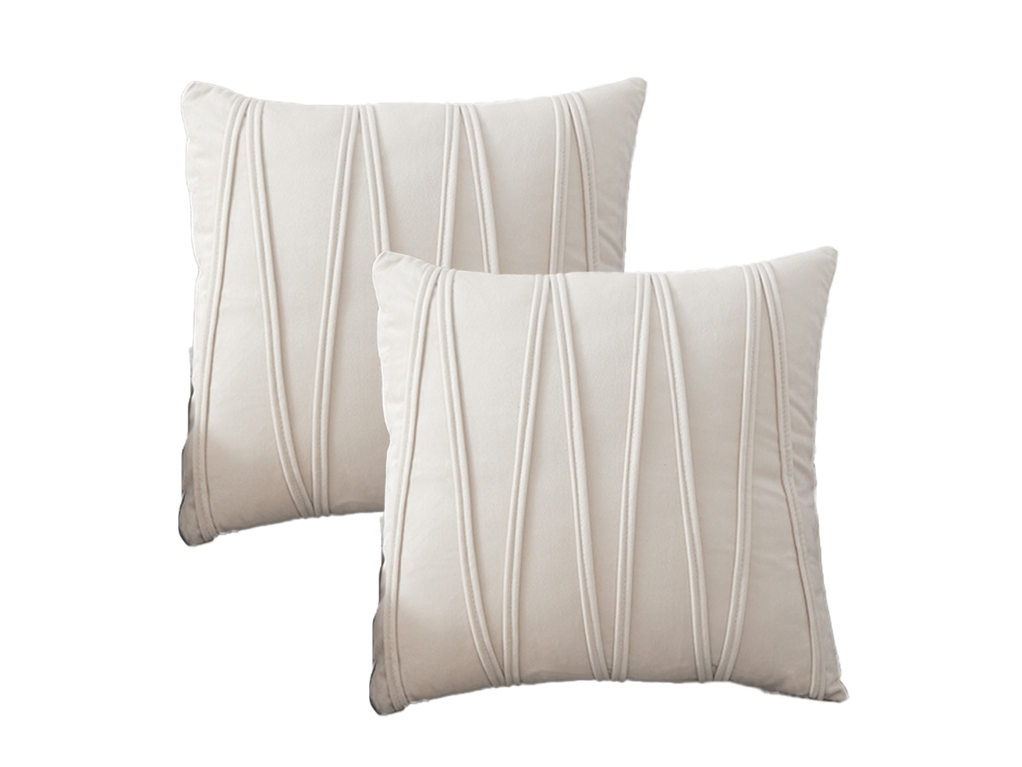 Juego De 2 Fundas De Almohada Decorativas De Felpa, 18 X 18 Pulgadas
