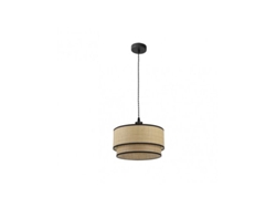 Lámpara colgante Roque 1xe27 Natural/negro Regx40x40 Cm Fabrilamp
