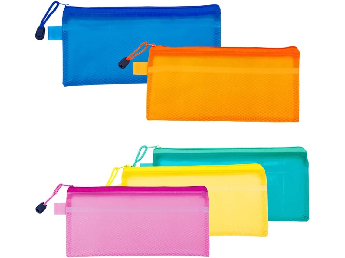 Juego de papelería de 16 piezas: estuche impermeable para lápices, estuche de malla para lápices, carpetas para documentos. SFUSHOS