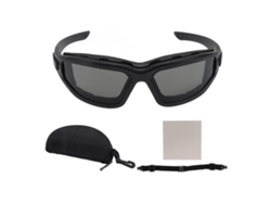 Óculos Anti embaçamento Uv400 Lentes Duas Camadas Resistente a Impacto com Cinta Preto