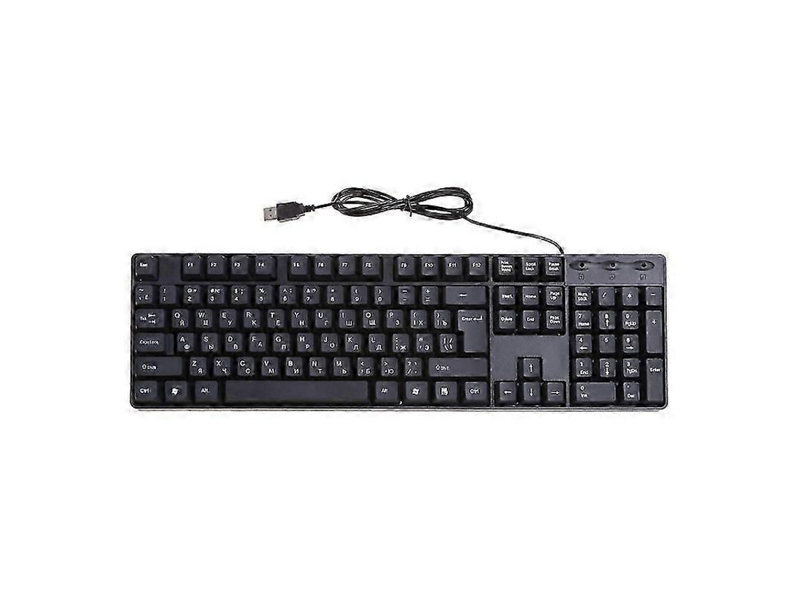 Teclado ergonómico con cable USB para PC, teclado ruso/teclado inglés Ly Ebike