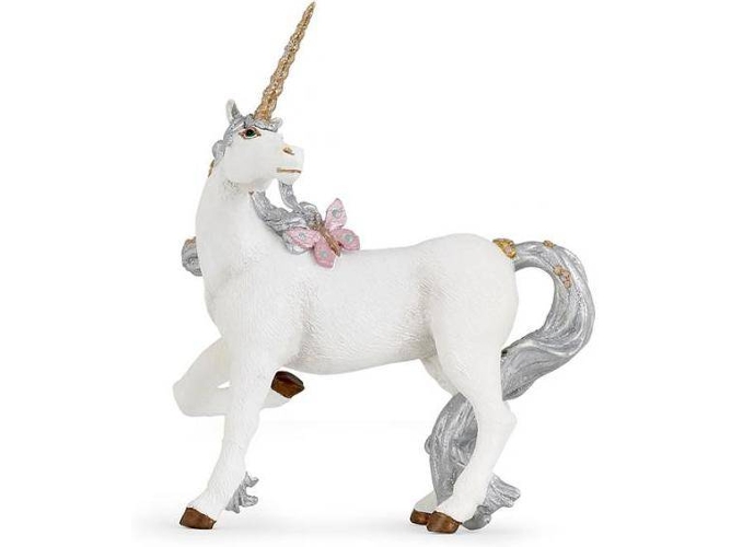 Figura PAPO Unicórnio Plateado