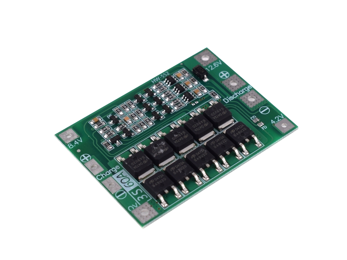 Placa De Protección Bms Para Baterías De Litio 3s 60a Versión Mejorada Para Taladro Motor