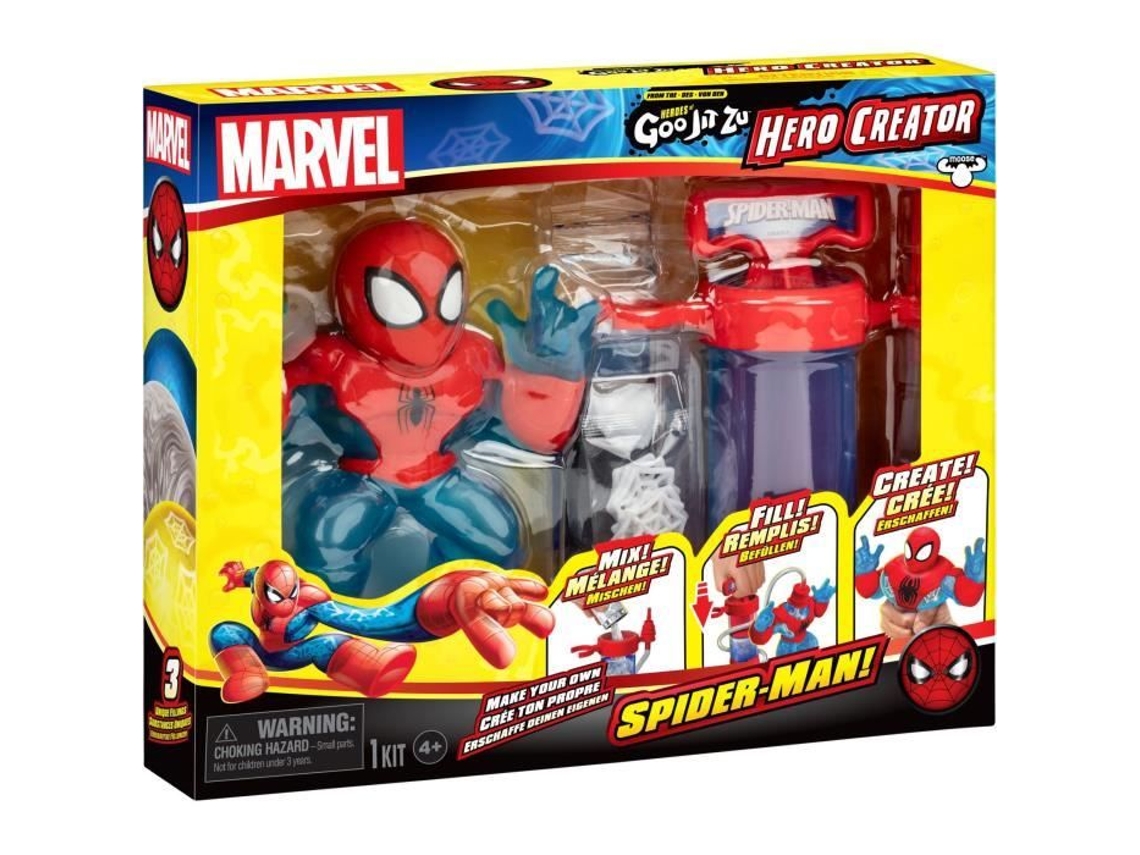 Figura Héroes de Goo Jit Zu Marvel Creator Spider-Man 11 cm Héroes de Goo Jit Zu