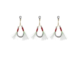 3pcs Señuelo Artificial De Pesca En Mar Para Troll Con Anzuelos Afilados Barbados 7/0