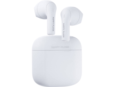 Auriculares Bluetooth True Wireless HAPPY PLUGS Joy (In Ear - Micrófono - Blanco)