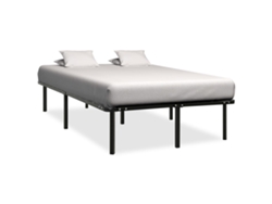 Estructura de cama sin colchón metal negro 160x200 cm