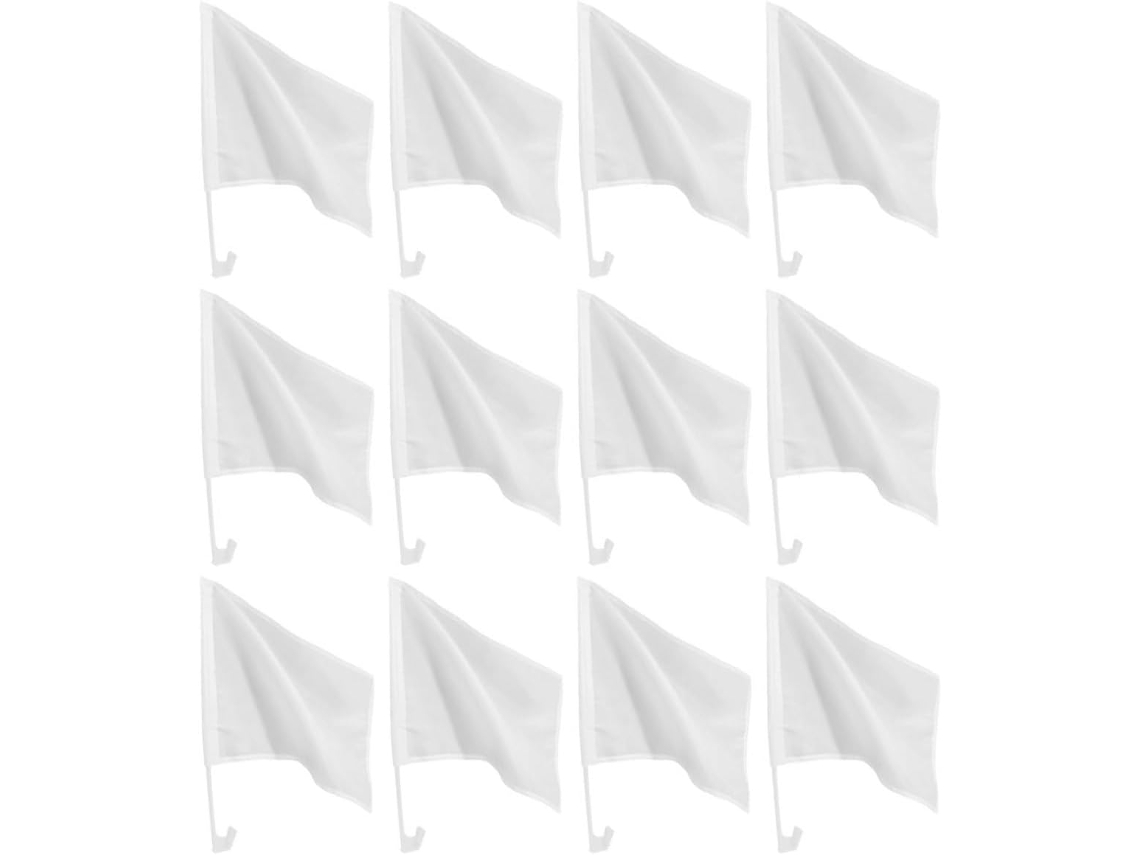 Juego De 12 Banderas Portátiles En Blanco De 30x45 Cm En Tela 43 Para
