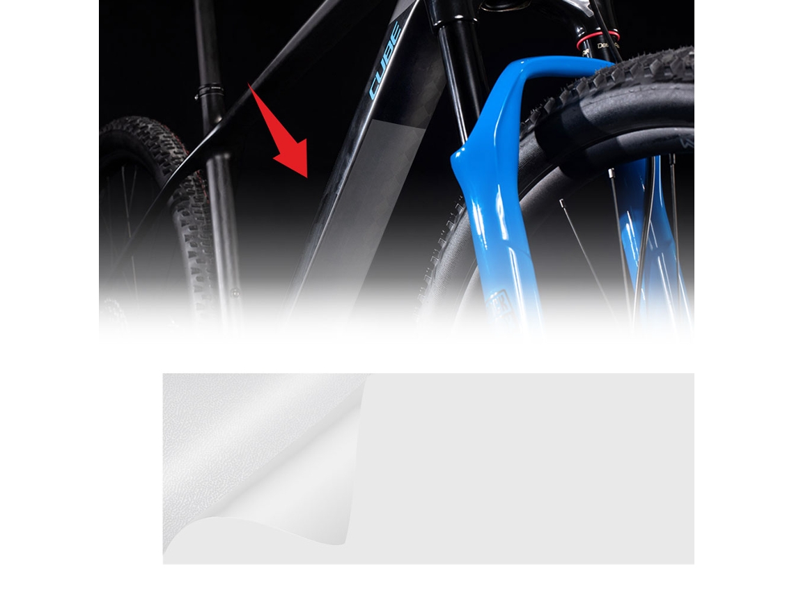 Película adhesiva Rhino Frame para protección de cuadros de bicicleta, transparente, 8 x 50 cm 4r Quattroerre.it
