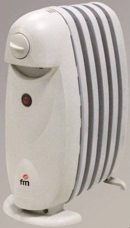 Fm Mini Radiador de aceite semicarenado r5mini 500w elã©ctrico blanco 5 elementos calefactor interi wasserol r5 600w 39cm 600