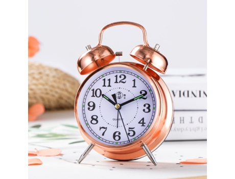 Despertador de reloj de escritorio silencioso vintage con reloj despertador de luz nocturna HHZ