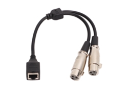 Cable Dual Xlr 3pin Hembra A Rj45 Para Audio Y Señales De Luces Escénicas