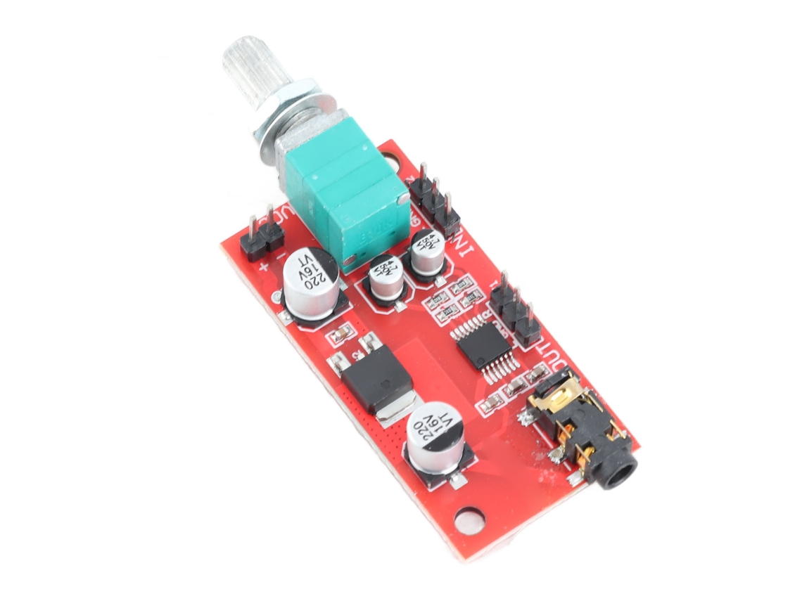 Módulo amplificador de auriculares mini 2026as con interfaz de 3,5 mm, CC 3-12 V, placa preamplificadora Max4410
