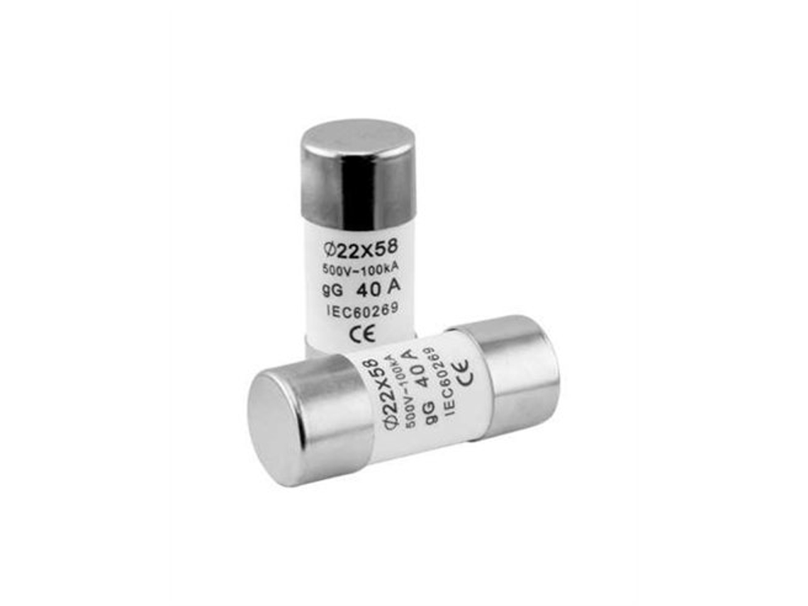 Fusible de cartucho GL C80 Serie 22x58 - 40A, Clase GG, Paquete de 10 unidades.
