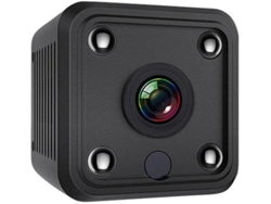 Minicámara de seguridad inalámbrica con audio, visión nocturna, detección de movimiento, HD 1080p, wifi, Bestvite (negra)
