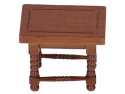 Mesita De Té/café En Miniatura De Madera De Abedul Para Casa De Muñecas A Escala 1:12.