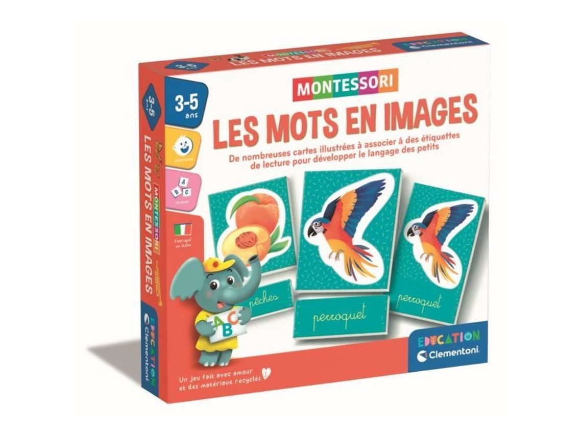 Juego Educativo Montessori Para El Desarrollo Del Vocabulario: Palabras En Imágenes