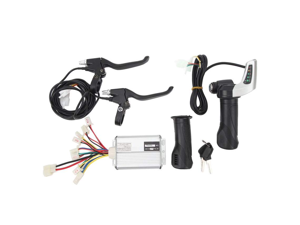 Kit De Conversión Para Bicicleta Eléctrica 36v 1000w Controlador De Puño Acelerador Manillar Freno Pantalla De Aluminio Bloqueo
