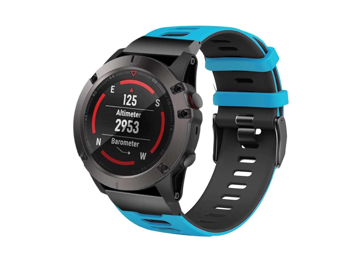 Correa Pioneer para Garmin Forerunner 945 Lte Azul Claro y Negro
