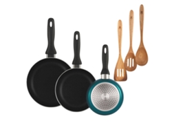 Juego De 3 Sartenes Ø16ø20ø24cm Wellhome Y Utensilios De Cocina