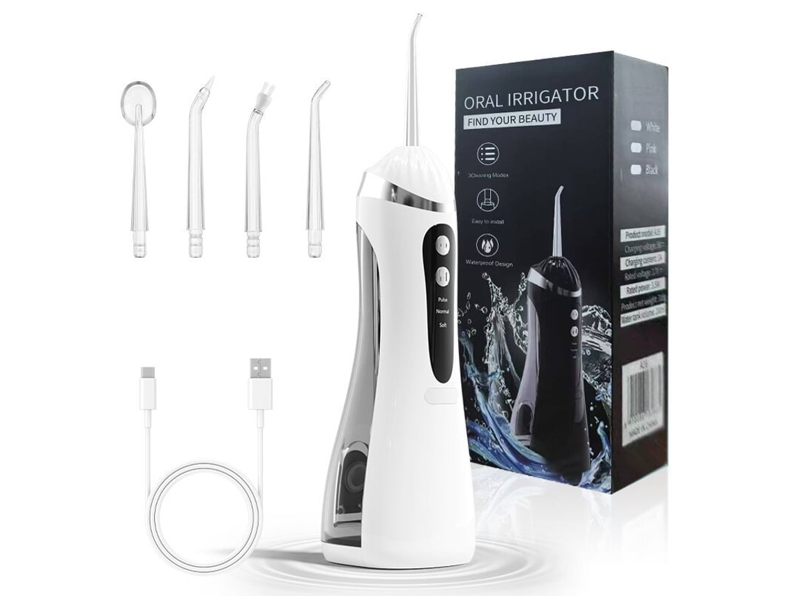 Recargable, Tres Niveles De Presión, Ipx7, Cuatro Accesorios, Indoloro, Perfecto Para Encías Sensibles.
