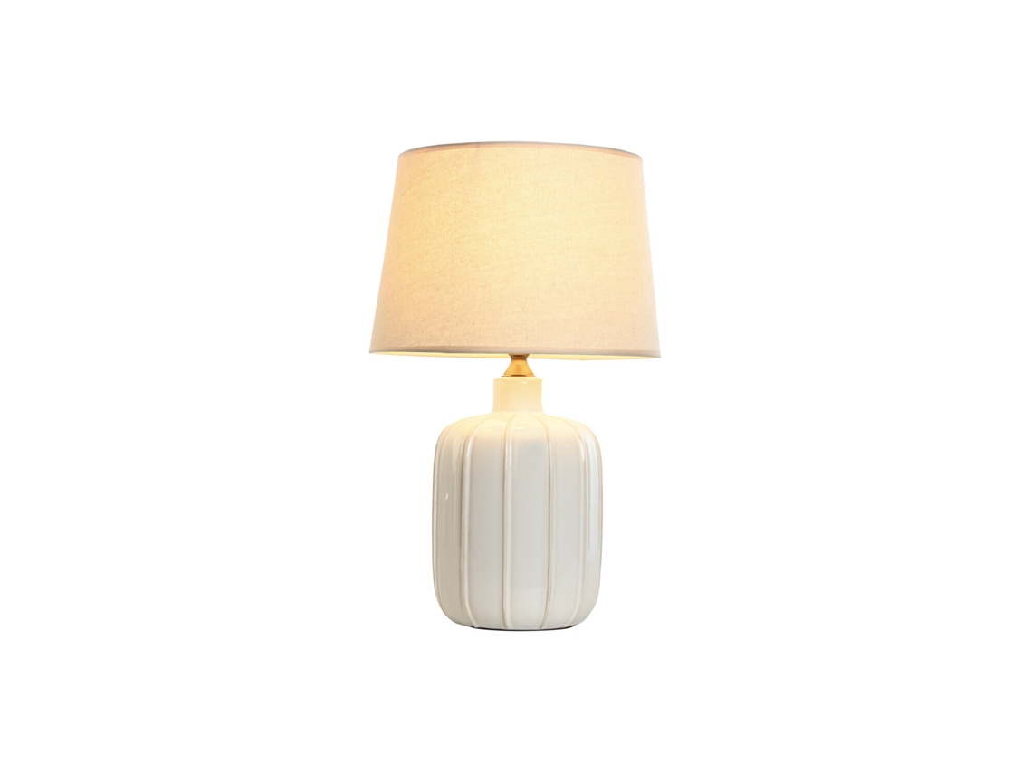 Lampara Sobremesa Porcelana Algodon 33x33x53,5cm