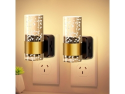 Luz de noche, paquete de 2 luces LED suaves con sensor crepuscular Nicecee
