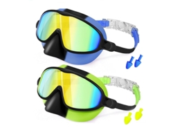 Gafas de natación infantiles 600a-b Camuflaje azul con detalles dorados + Camuflaje verde con detalles dorados (en caja)