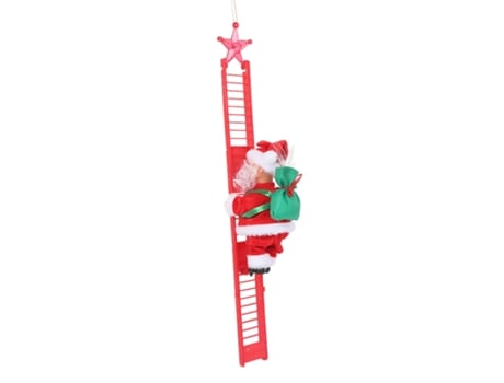 NANA Escalera navideña Adorno de ciervo/Escalera de fibra óptica roja