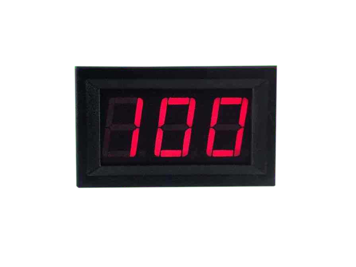 Voltímetro Digital Led De 3 Cables Y 0,56 Pulgadas, Probador De Voltaje De 0-100 V Con Pantalla Clara Y Fácil Instalación.