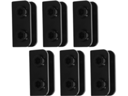 Juego de 6 conectores de plástico negro para tiendas de campaña