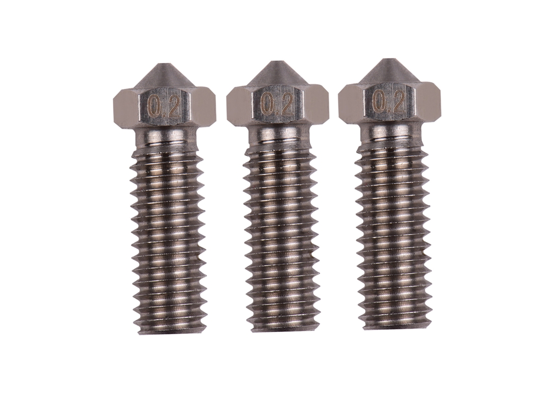 3 Boquillas Extrusoras Volcano De Acero Inoxidable M6 Para Filamento De 0,2 Mm Y 1,75 Mm Para Sidewinder X1 Tevo Little Monster