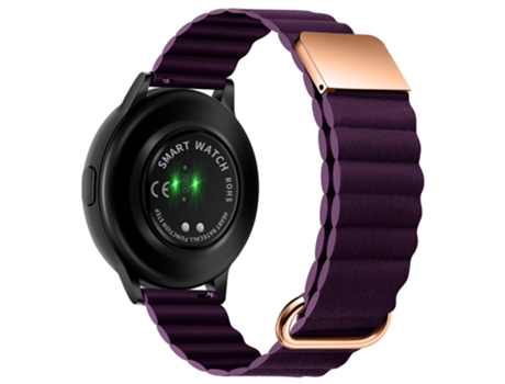 Correa de piel auténtica 22mm magnético para Huawei Watch GT3 Pro 46mm/Apex 46mm/Apex Pro - oro rosa/cereza carmesí