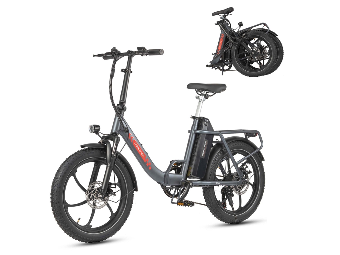 Bicicleta Eléctrica Maxturn Mule - Motor 250w Batería 48v20ah 20'' Frenos De Disco Mecánicos - Gris