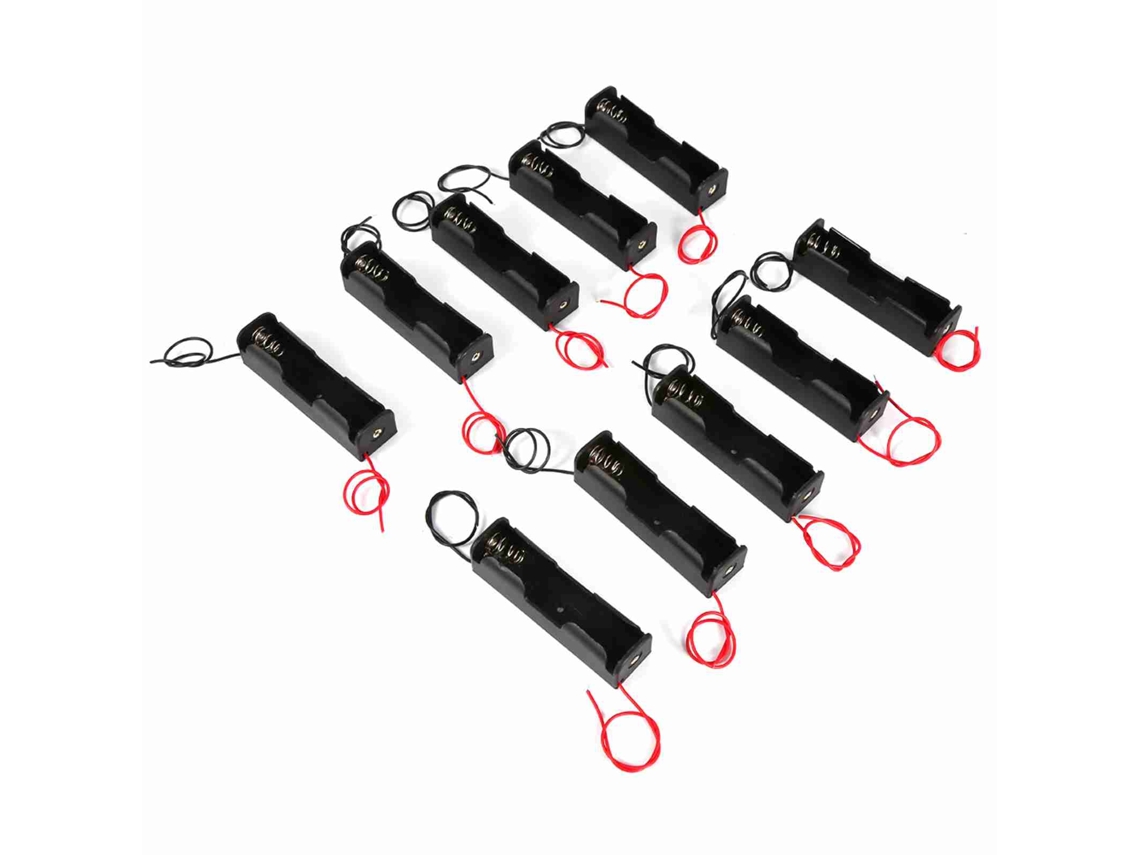 10 Soportes De Plástico Para Baterías 18650 Con Cables, Caja De Almacenamiento Compacta De 3,7 V